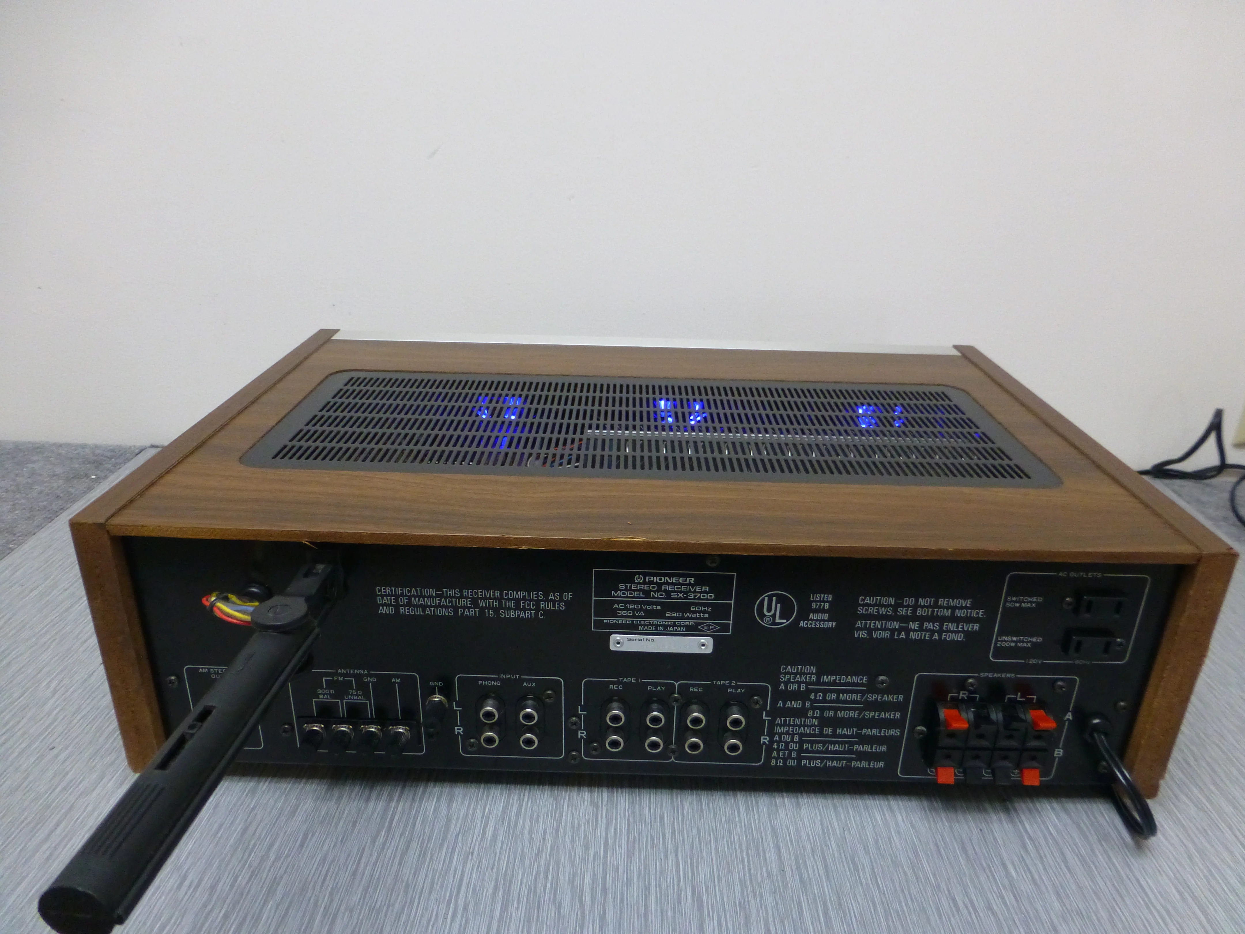 Pioneer SX-3700  AM/FM Stereo Receiver (1980-81) * 45W RMS - Image 9