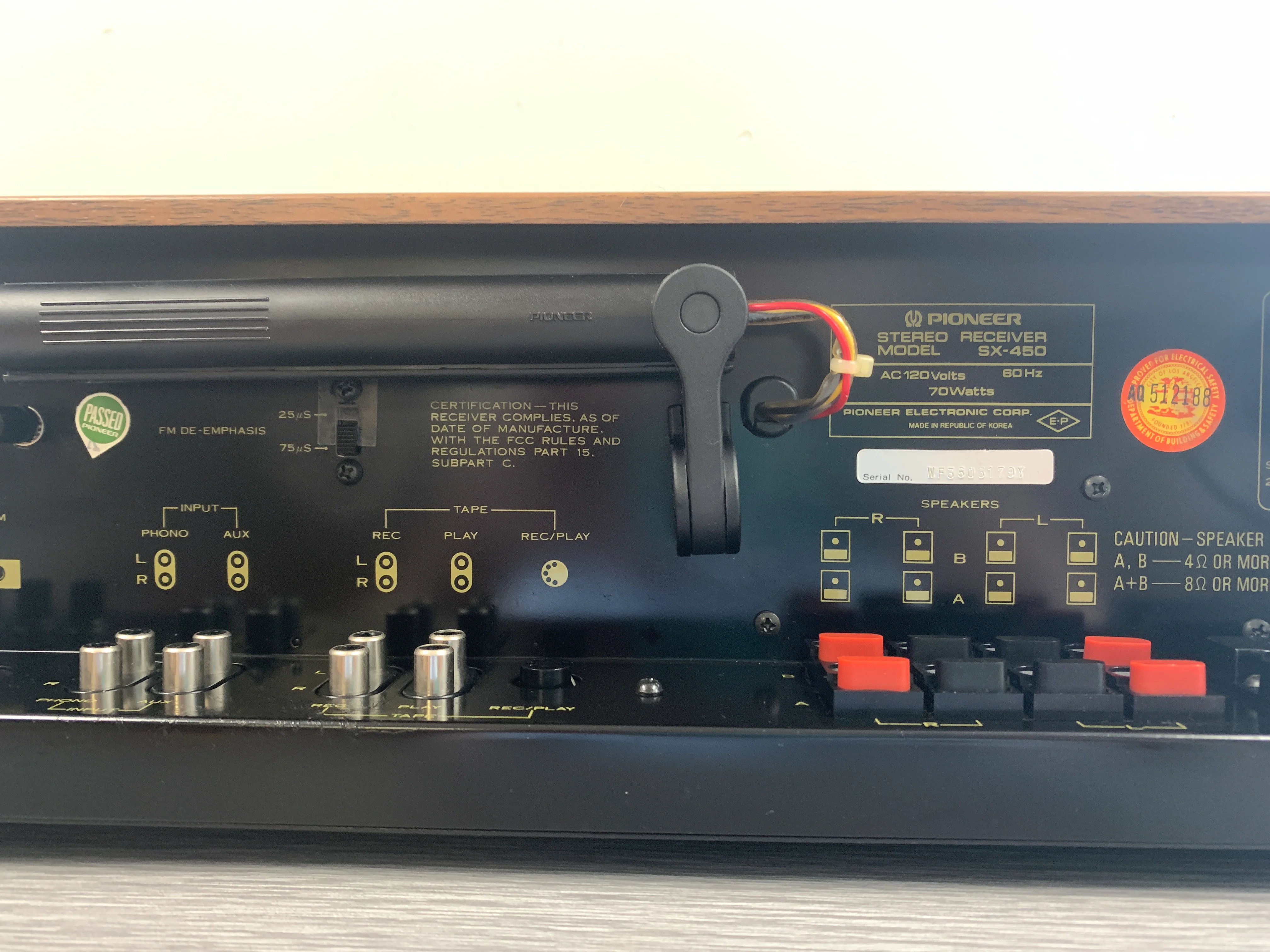 Pioneer SX-450 FM/MW Stereo Receiver (1976) - Image 10