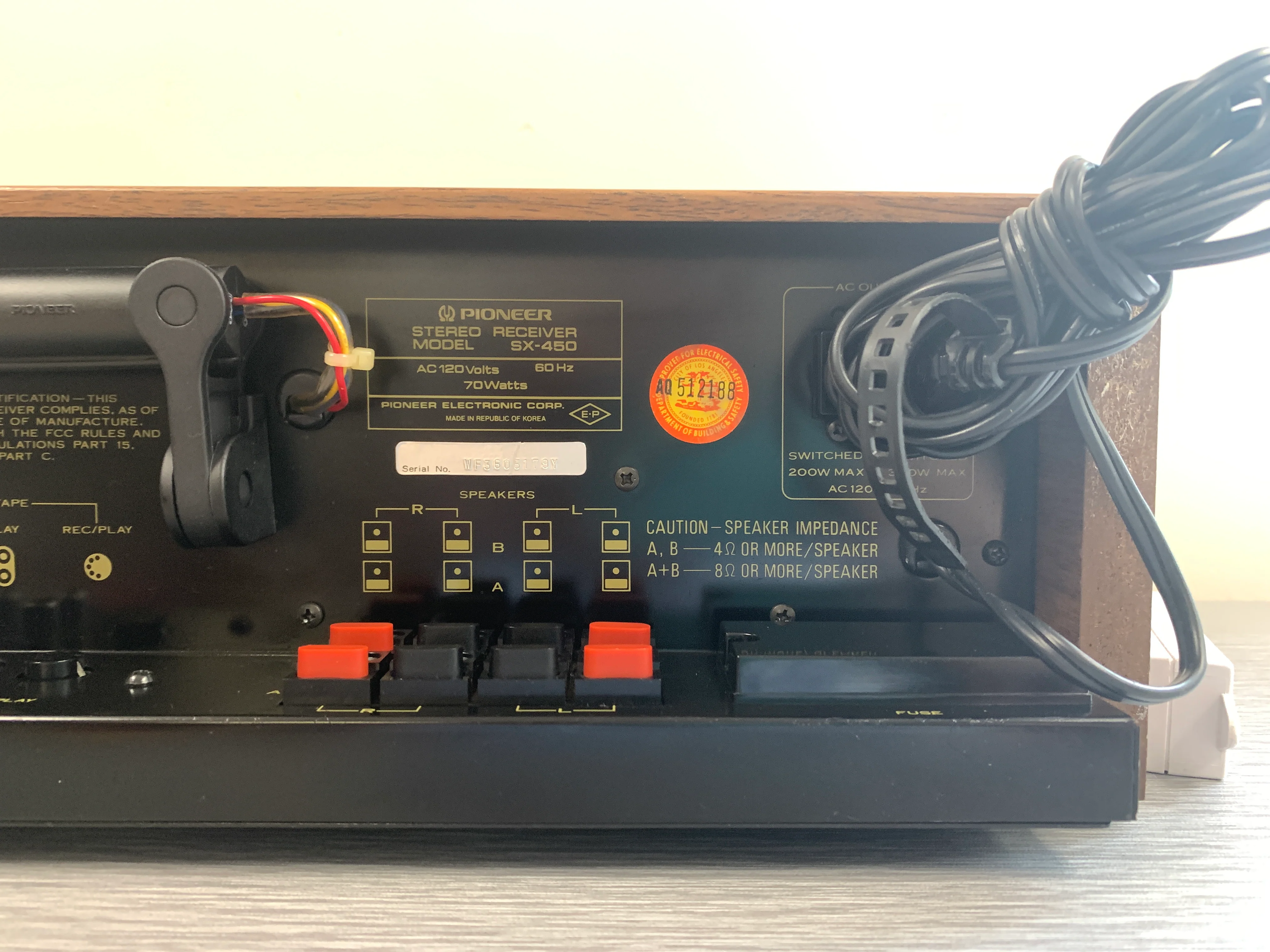 Pioneer SX-450 FM/MW Stereo Receiver (1976) - Image 11