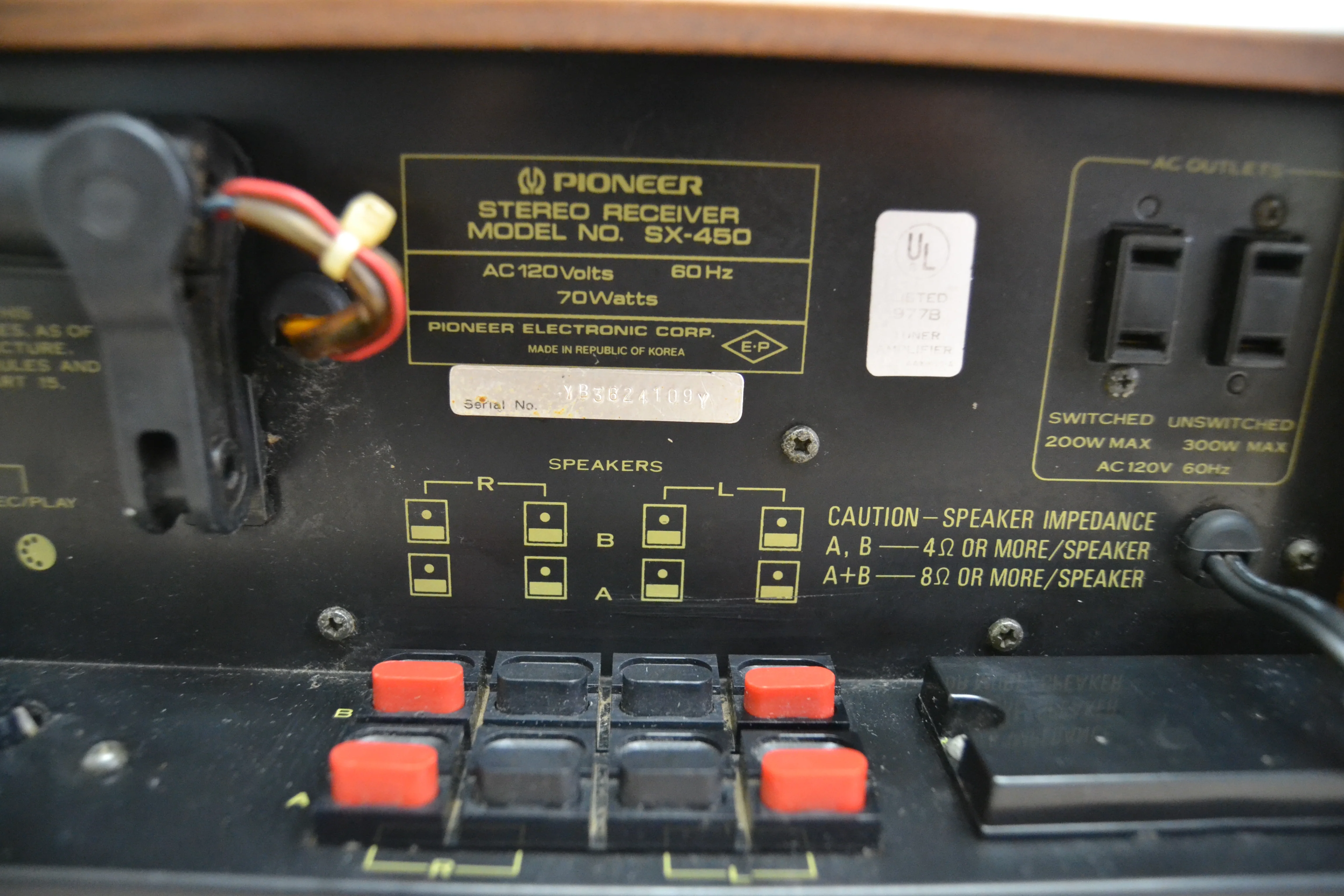 Pioneer SX-450 Stereo Receiver * 15W RMS * 1976 - Image 12