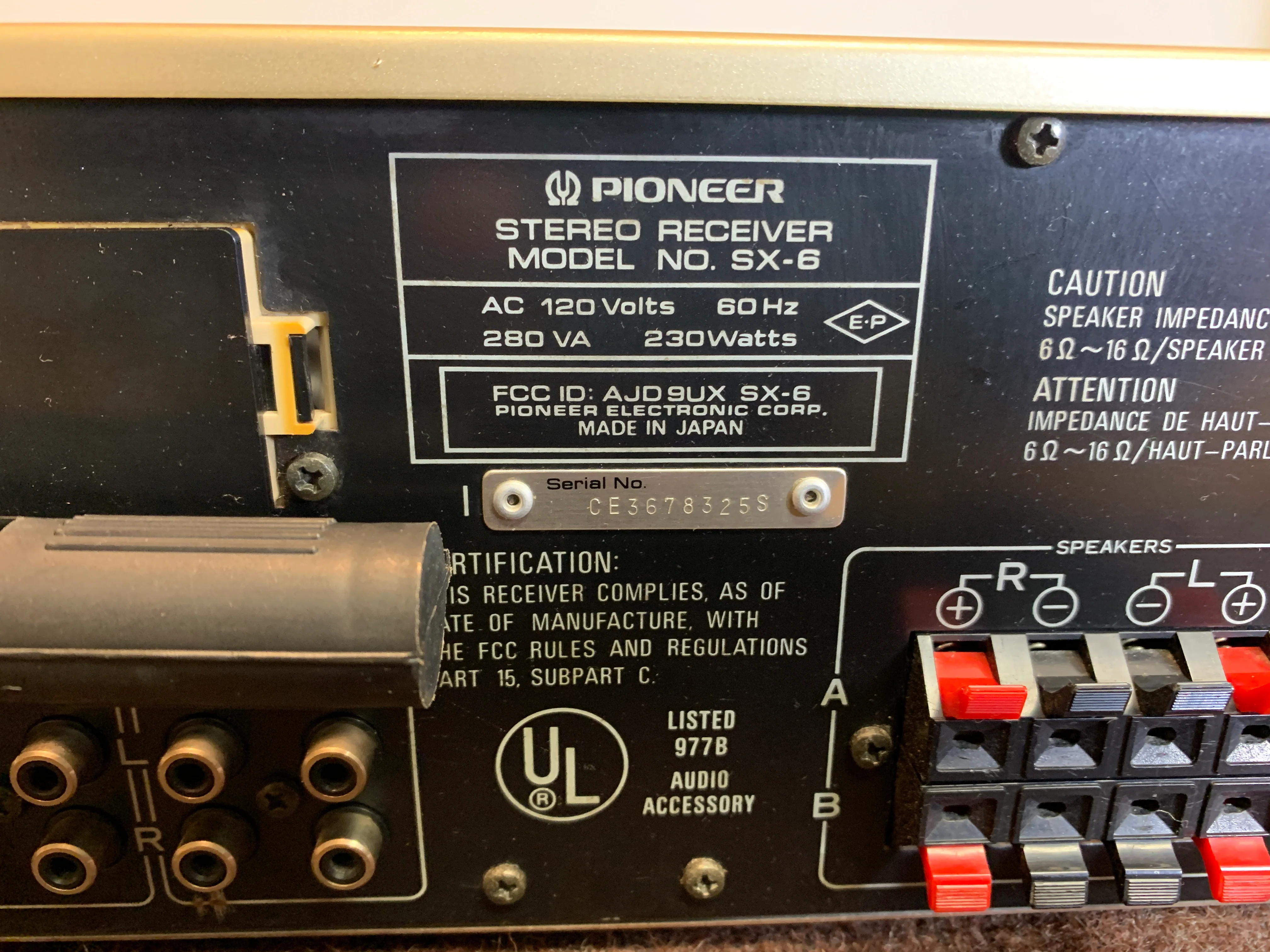 Pioneer SX-6  Computer Controlled Stereo Receiver (1981) * 45W RMS - Image 13