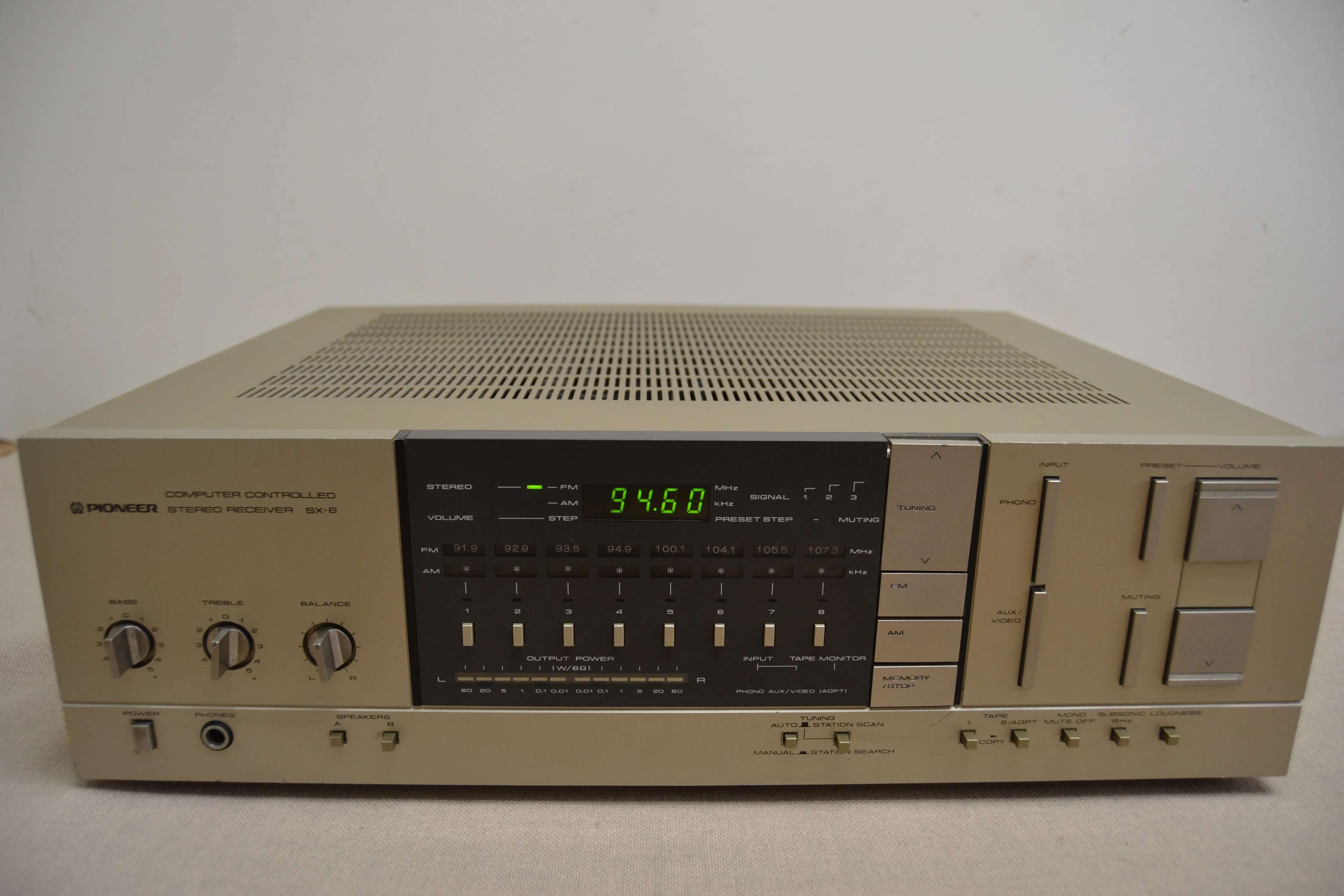 Pioneer SX-6 Computer Controlled Stereo Receiver (1981) * 45W RMS * Fully Serviced