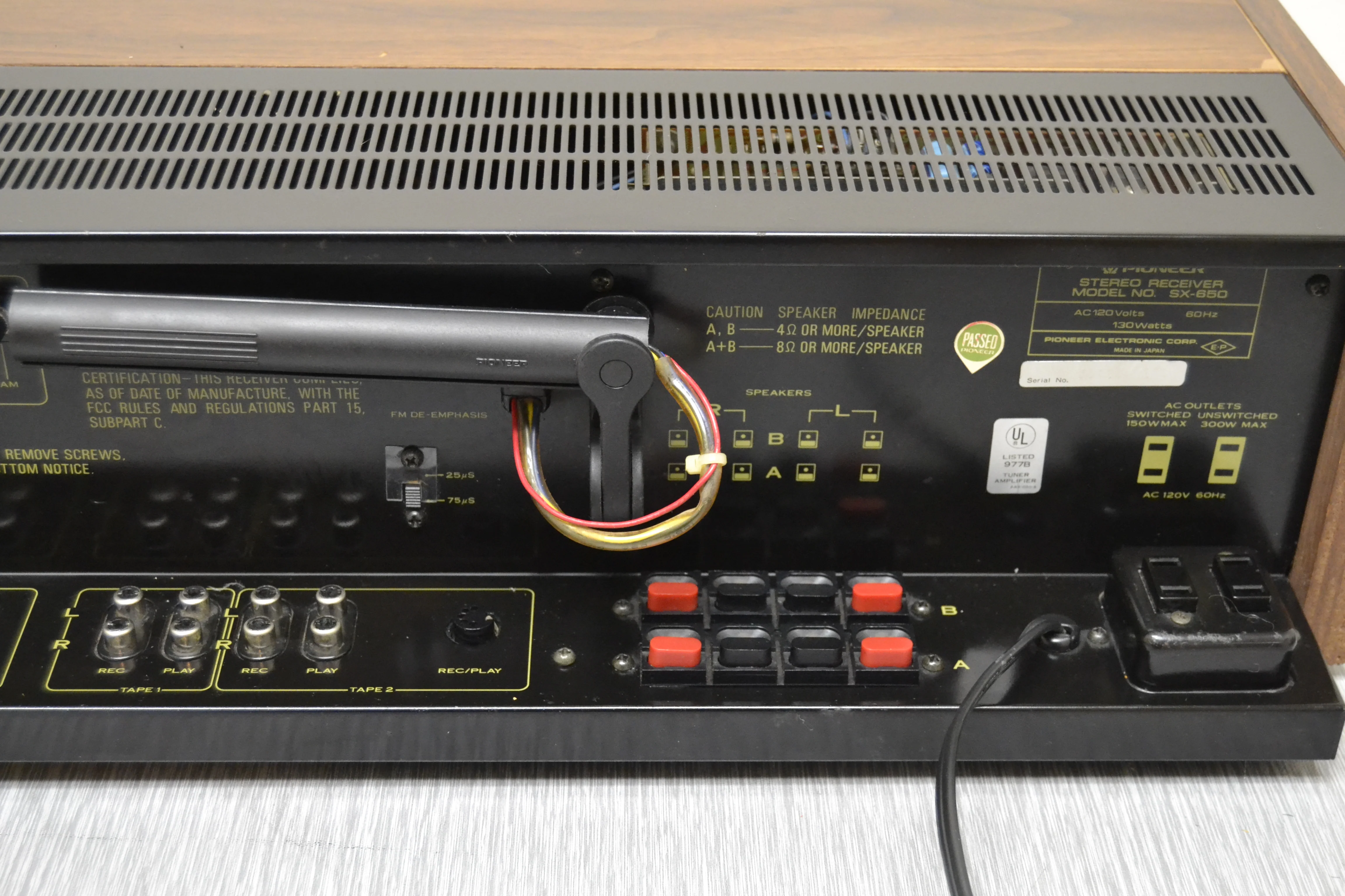 Pioneer SX-650 Stereo Receiver * 35W RMS * 1976 - Image 11