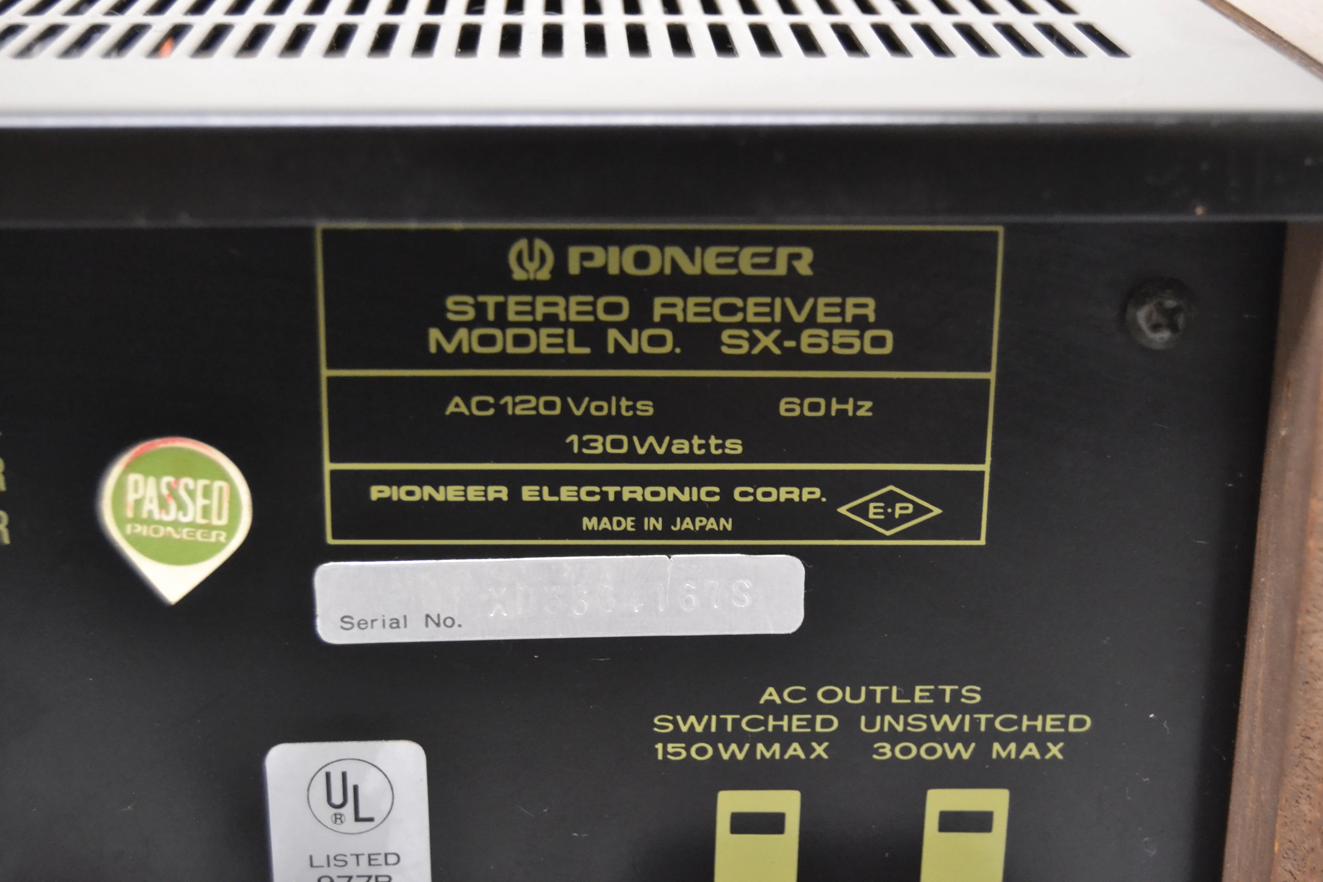 Pioneer SX-650 Stereo Receiver * 35W RMS * 1976 - Image 14