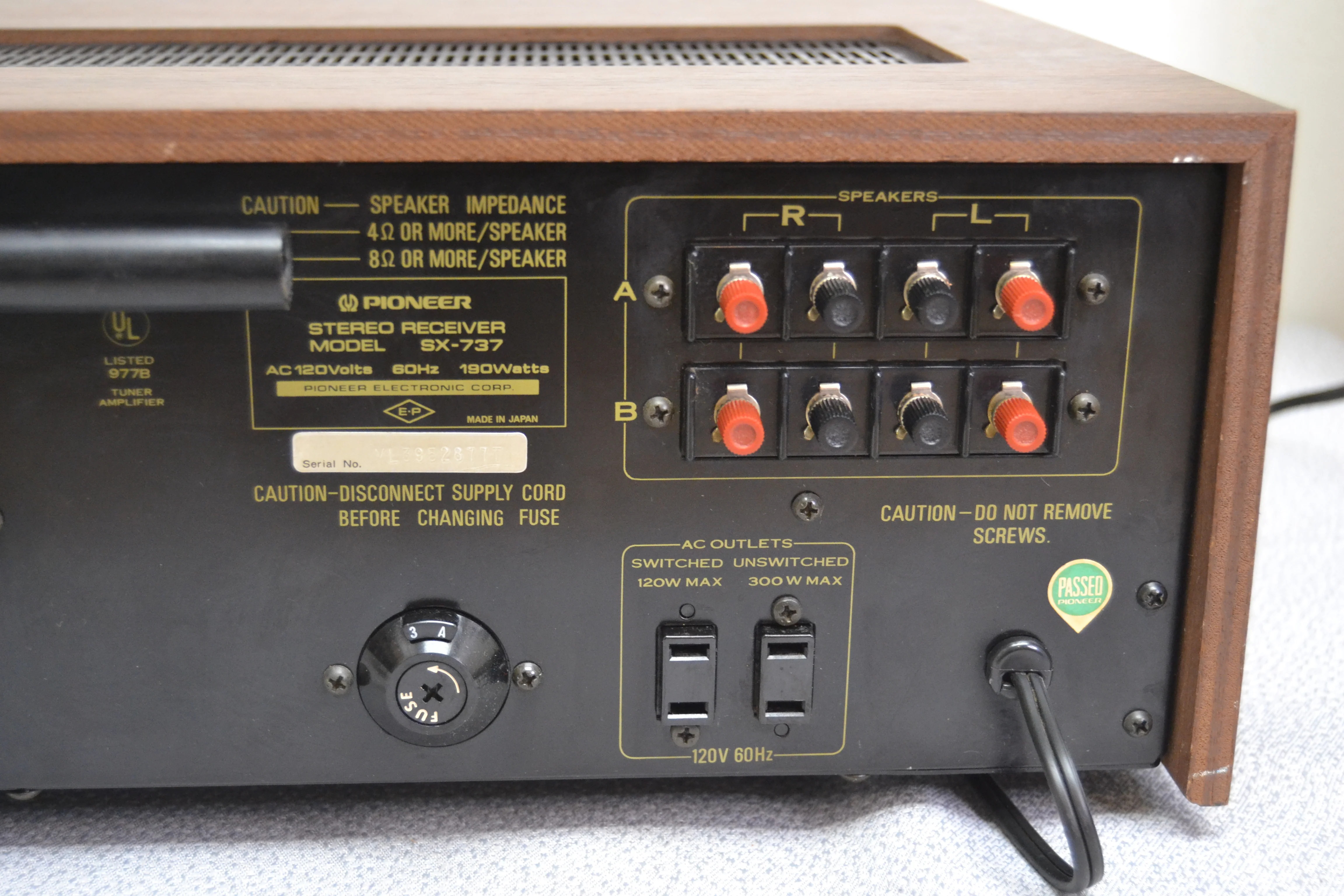 Pioneer SX-737 Stereo Receiver * Fully Serviced * Led Upgrade * Weak Tuner * 35W RMS - Image 13