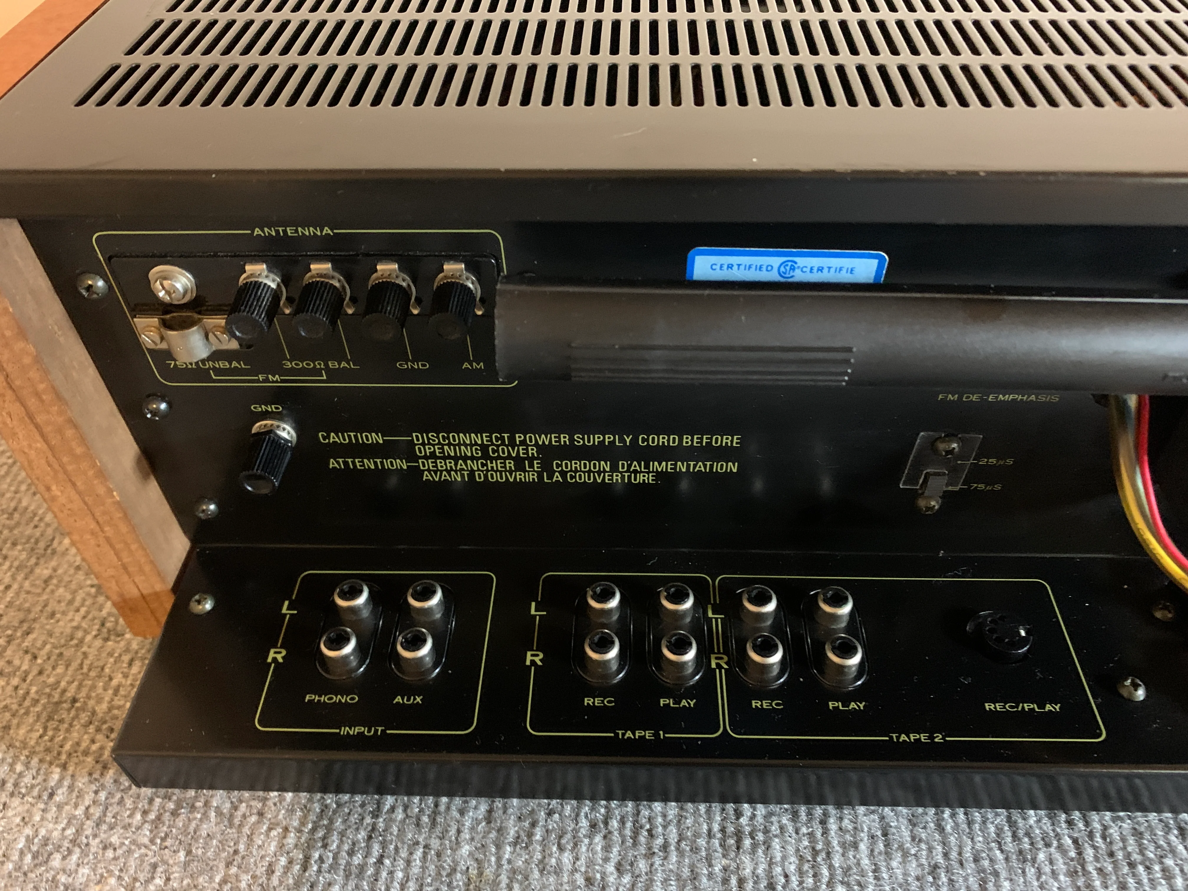 Pioneer SX-750 Stereo Receiver - Image 10