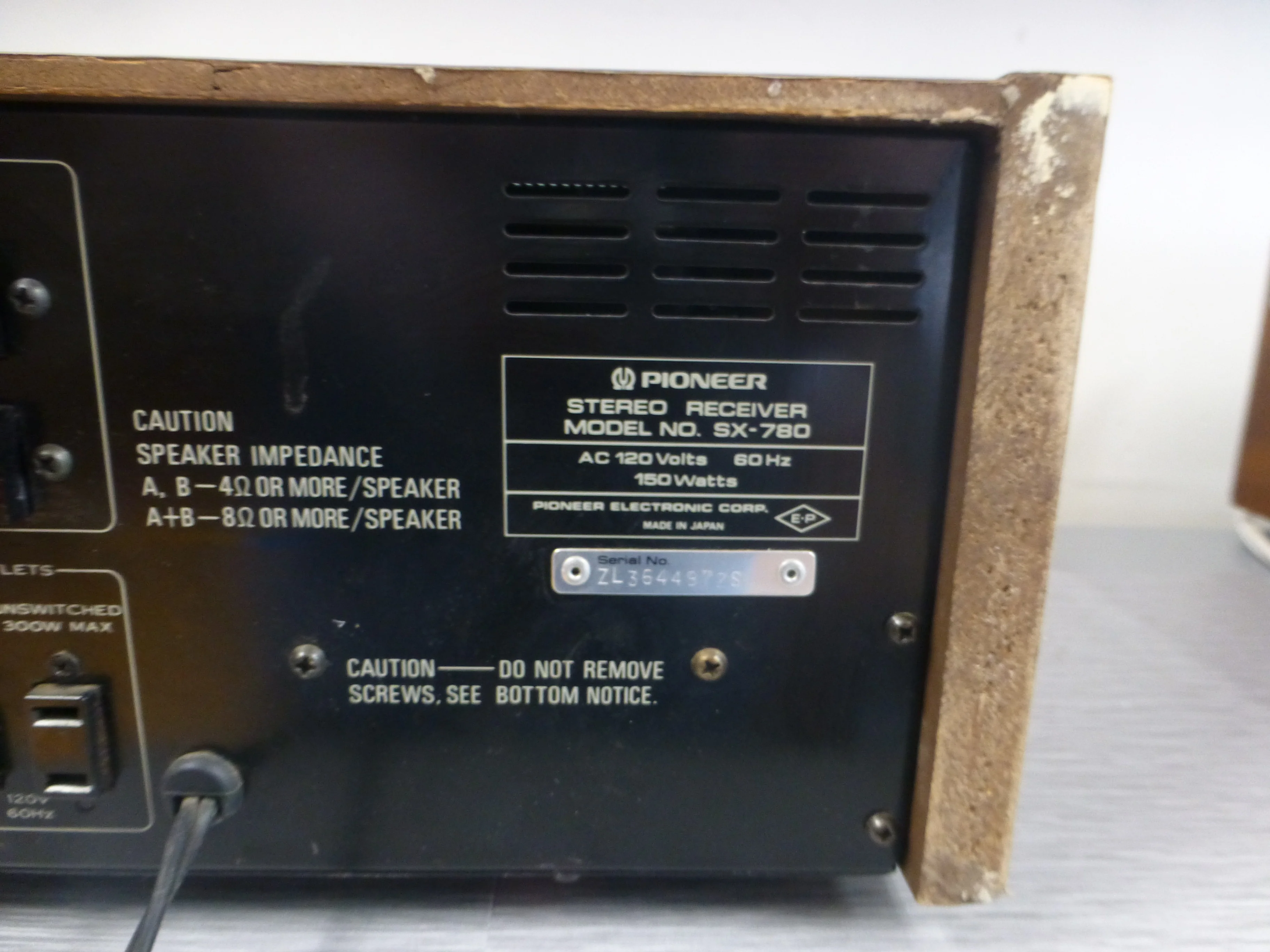 Pioneer SX-780 Stereo Receiver - Image 13