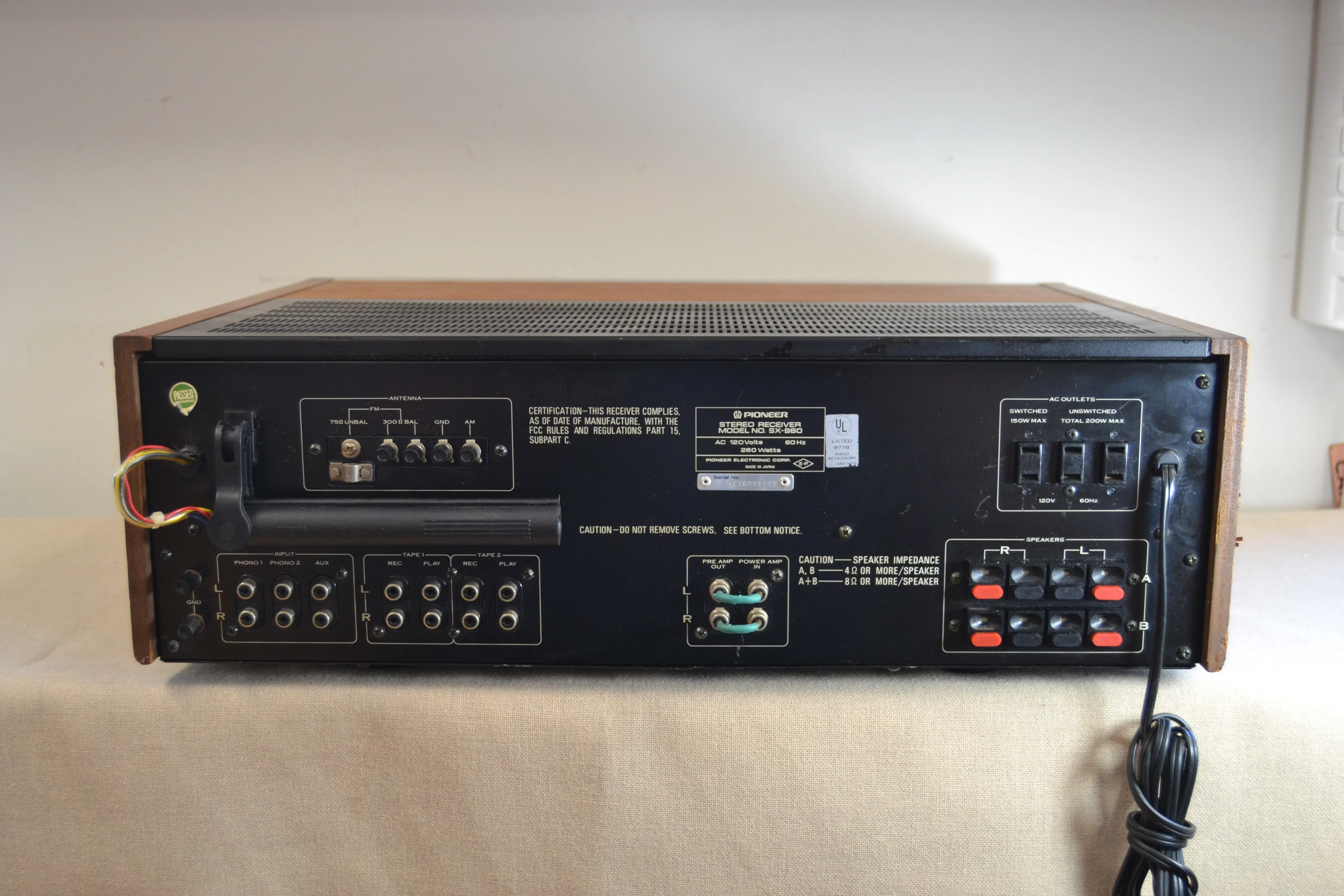 Pioneer SX-980 Stereo Receiver * 80 W RMS * 1978 - Image 11