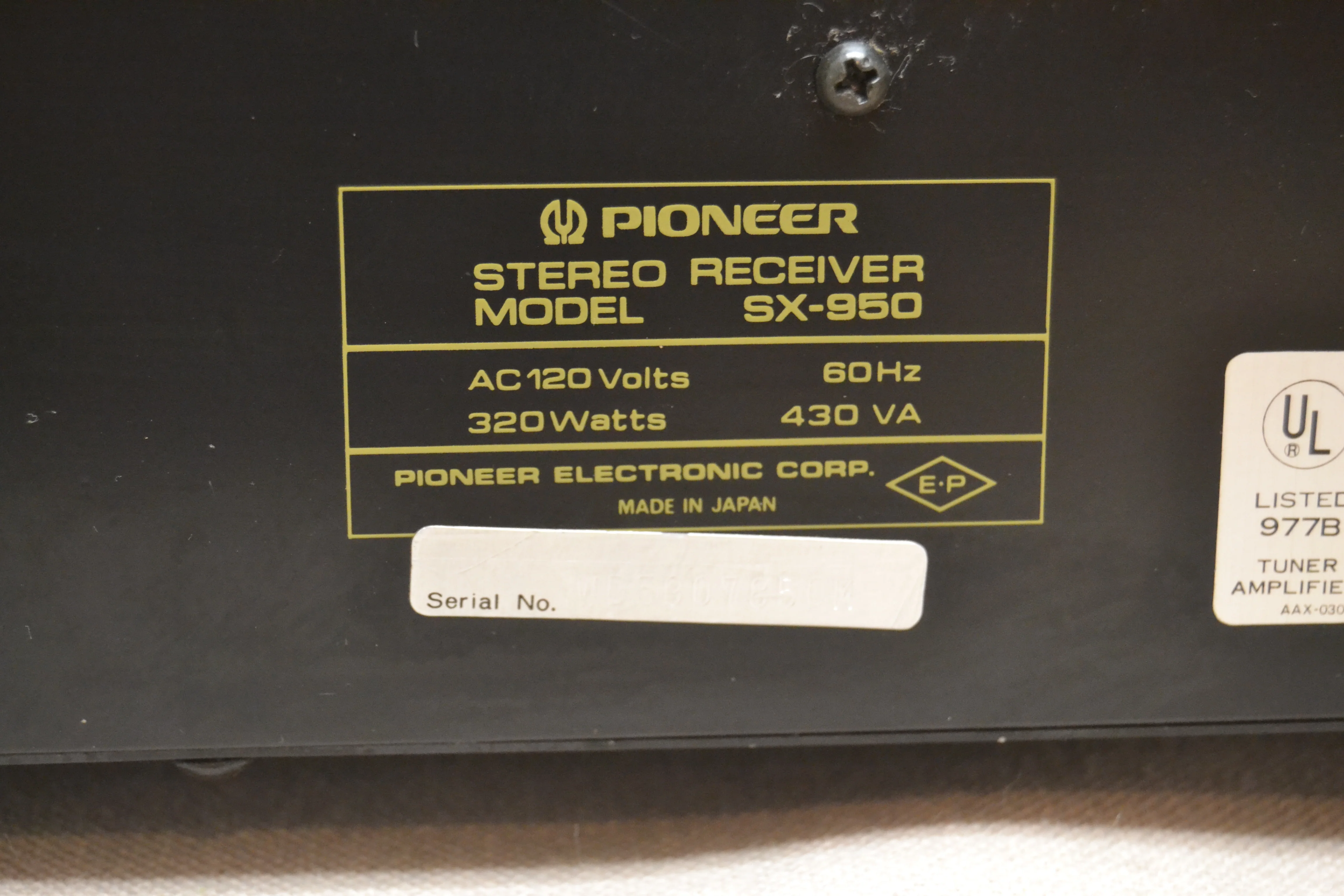 Pioneer SX-950 Stereo Receiver * 85W RMS * 1978 - Image 13