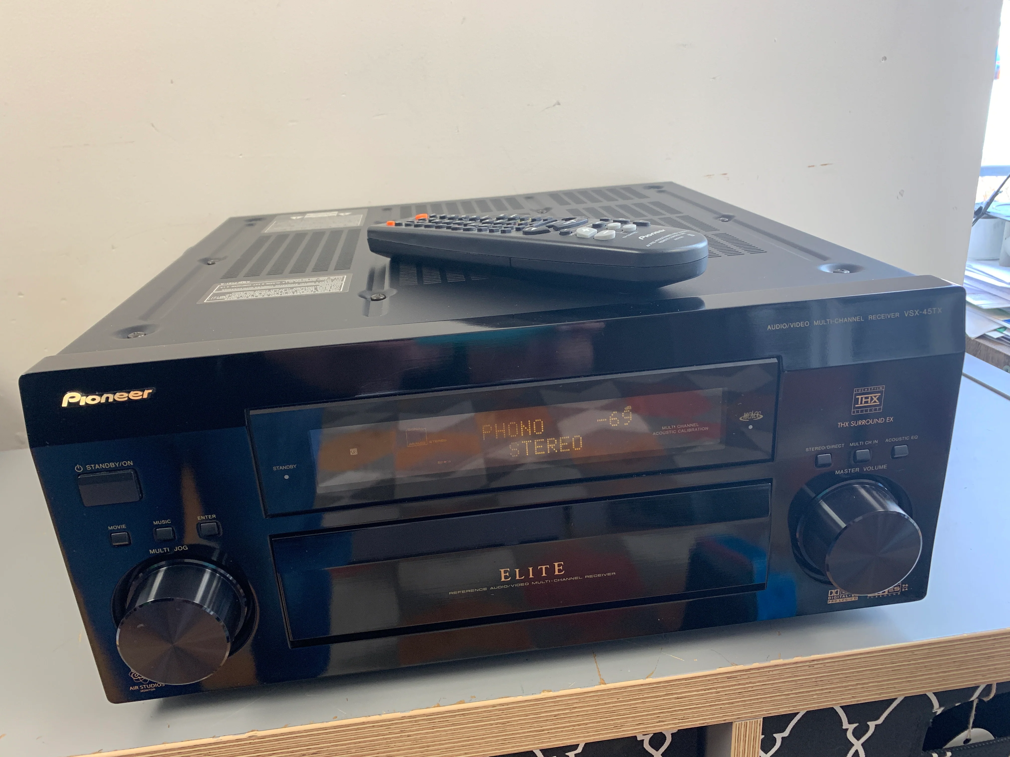 Pioneer ELITE VSX-45TX Stereo AV Receiver * Remote Control * $100 USA Flat Ship Fee