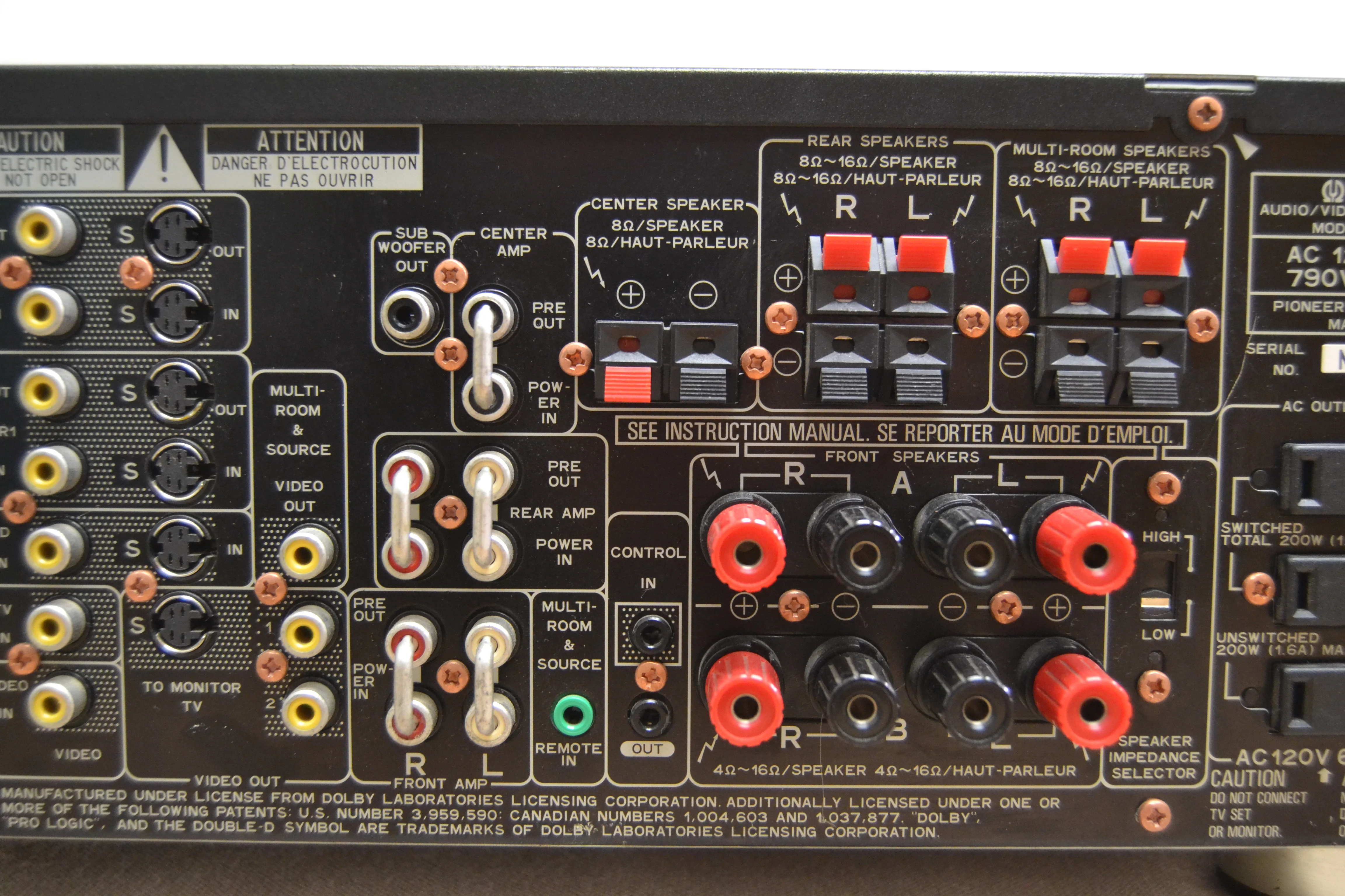 Pioneer VSX-D902S Stereo AV Receiver * 1993 * 120W RMS - Image 10