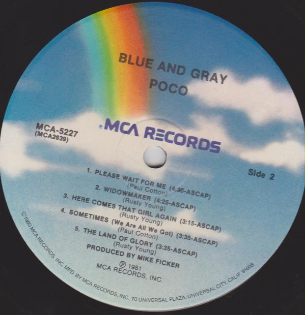 Poco - Blue And Gray (LP, Album, Pin) (Near Mint (NM or M-)) - Image 5