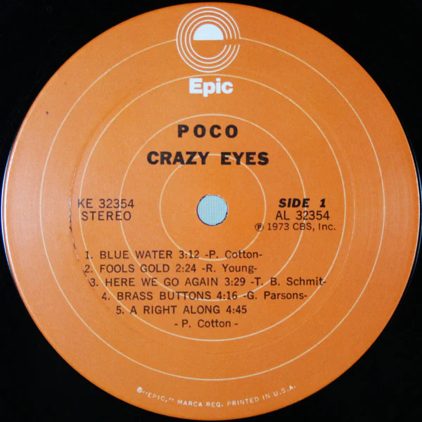 Poco - Crazy Eyes (LP, Album, Ter) (Very Good Plus (VG+)) - Image 3