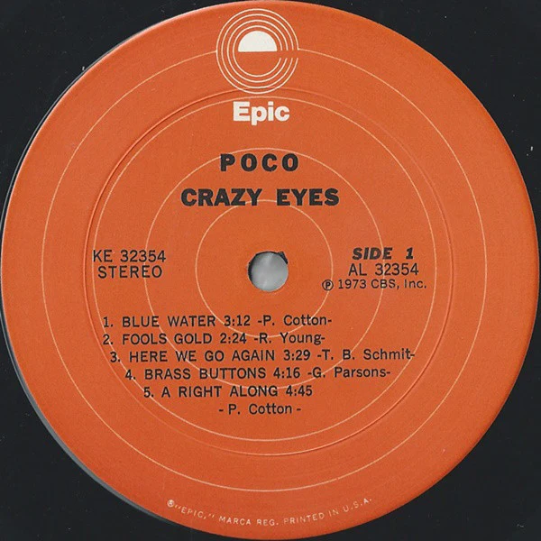 Poco  - Crazy Eyes (LP, Album) (Very Good Plus (VG+)) - Image 3