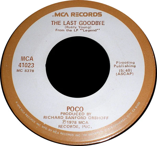 Poco - Heart Of The Night / The Last Goodbye (7", Single, Glo) (Very Good Plus (VG+)) - Image 2