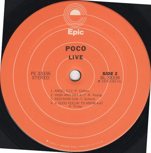 Poco  - Live (LP, Album) (Very Good Plus (VG+)) - Image 3