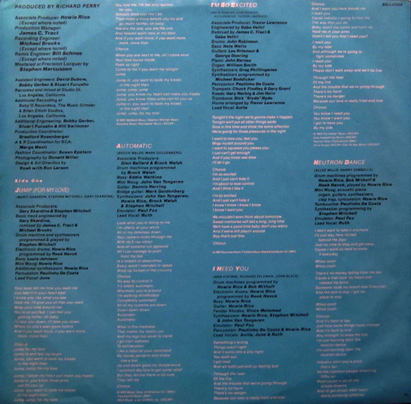 Pointer Sisters - Break Out (LP, Album, RP, Ind) (Very Good (VG)) - Image 5