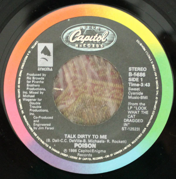 Poison - Talk Dirty To Me (7", Single) (Very Good Plus (VG+)) - Image 3