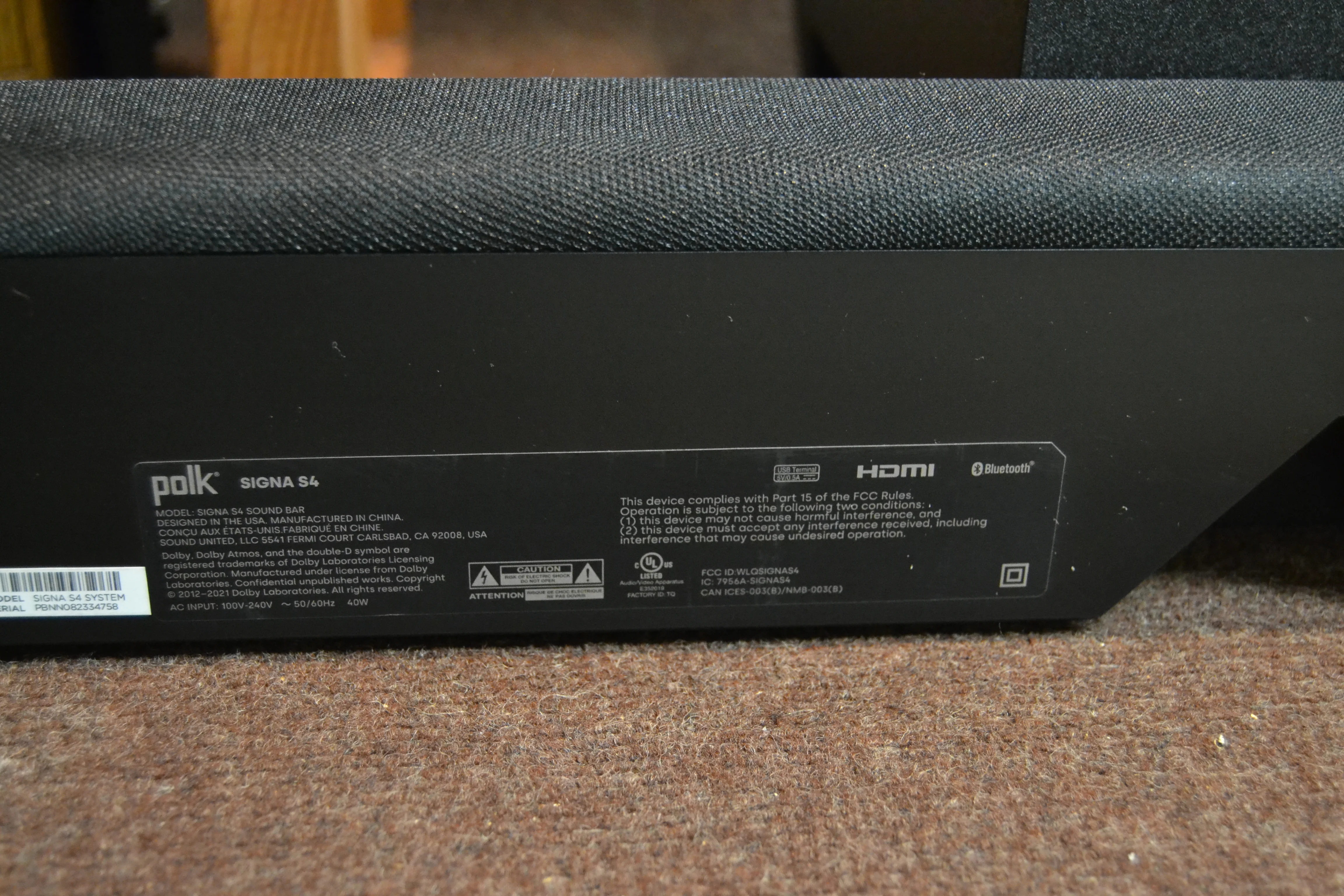 Polk Audio SIGNA S4 Soundbar * Wireless Sub * Manual * Remote - Image 6