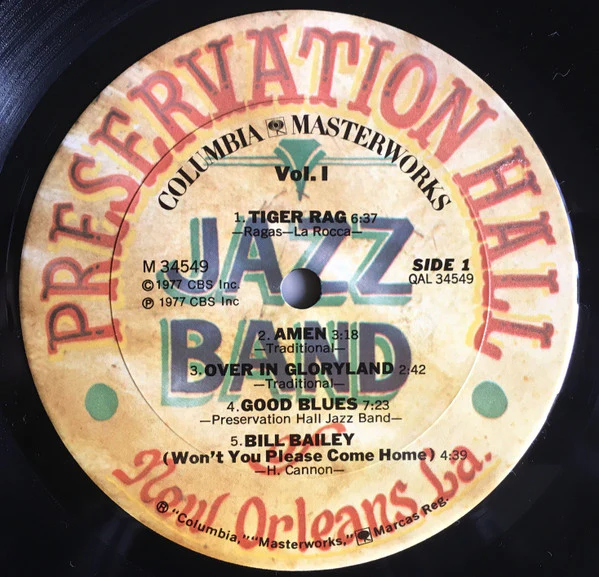 Preservation Hall Jazz Band - New Orleans, Volume 1 (LP, Quad) (Near Mint (NM or M-)) - Image 3