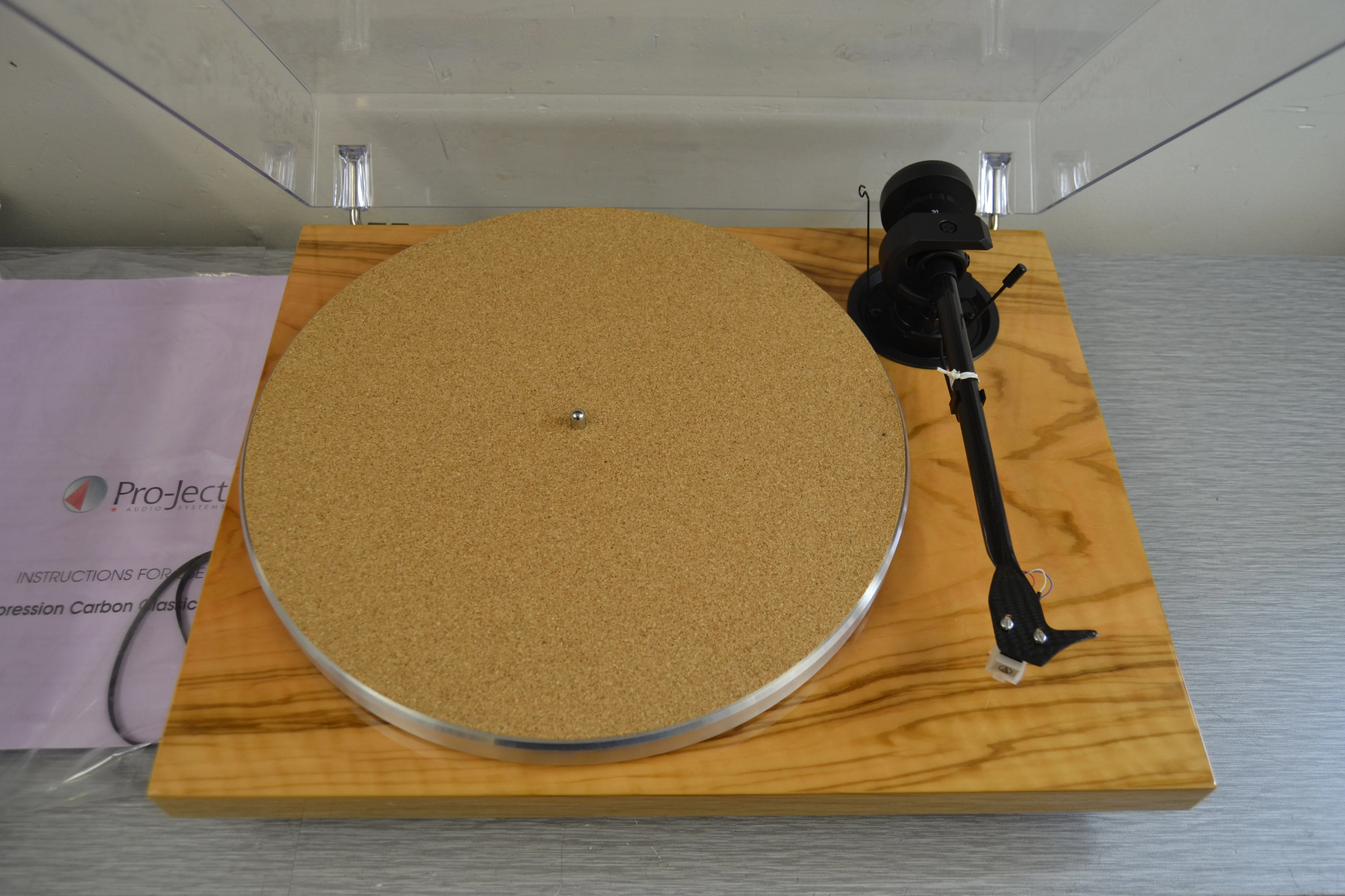 Pro-Ject 1 Expression Carbon Classic Olive Turntable * BOX * New Audio Technica Cartridge - Image 5