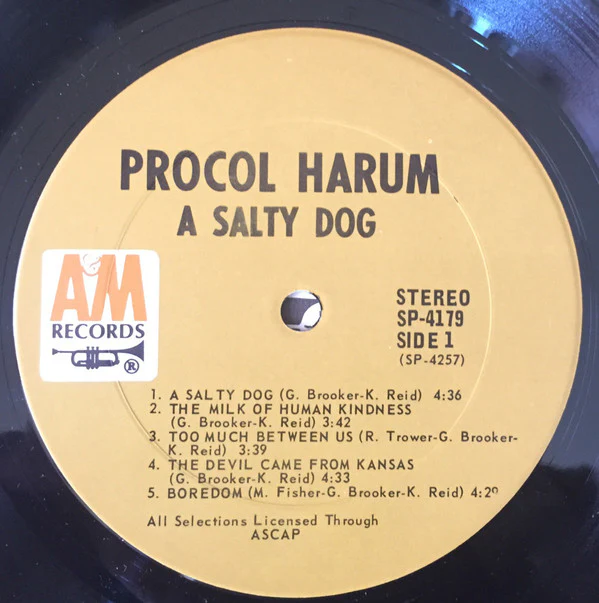 Procol Harum - A Salty Dog (LP, Album, Pit) (Very Good Plus (VG+)) - Image 3