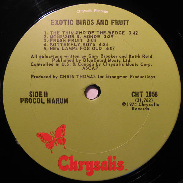 Procol Harum - Exotic Birds And Fruit (LP, Album, San) (Very Good (VG)) - Image 4