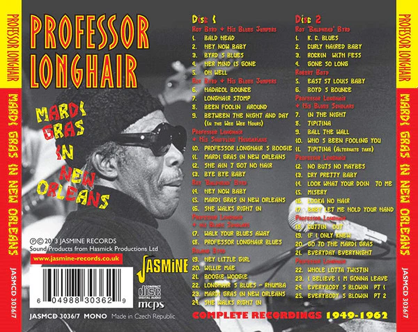 Professor Longhair - Mardi Gras In New Orleans - Complete Recordings 1949 - 1962 (2xCD, Comp, Mono) (Near Mint (NM or M-)) - Image 2