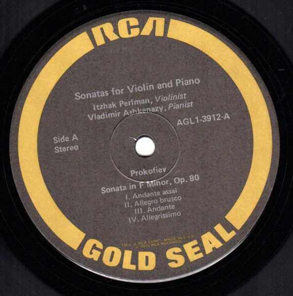 Sergei Prokofiev, Itzhak Perlman / Vladimir Ashkenazy - Sonatas For Violin And Piano (No. 1, Op. 80 · No. 2, Op. 94a) (LP, RE) (Mint (M)) SEALED NEW OLD STOCK - Image 3