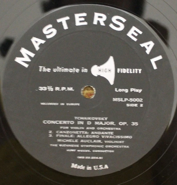 Pyotr Ilyich Tchaikovsky - Michèle Auclair, Tonkünstler Orchestra - Concerto In D Major, Op.35 (LP, Album) (Very Good Plus (VG+)) - Image 4