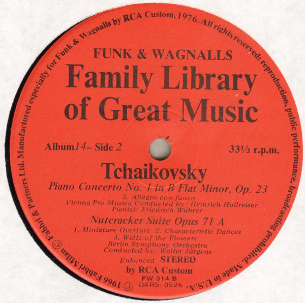 Pyotr Ilyich Tchaikovsky - The Piano Concerto No. 1 - Nutcracker Suite Selections (LP, Album, Comp) (Very Good Plus (VG+)) - Image 4