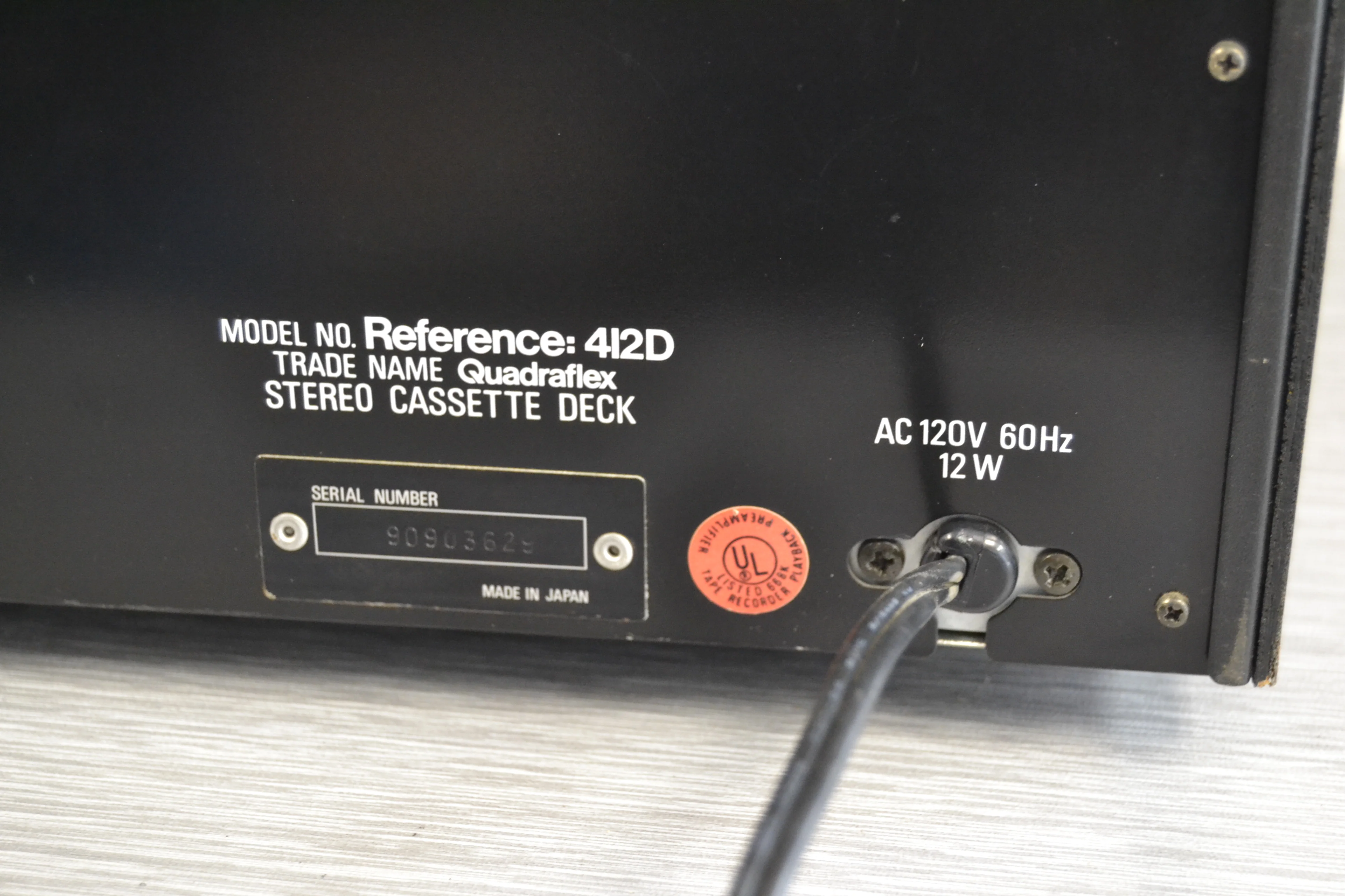 Quadraflex Reference 4120 Single Cassette Deck - Fully Serviced with NEW Belts - Image 10