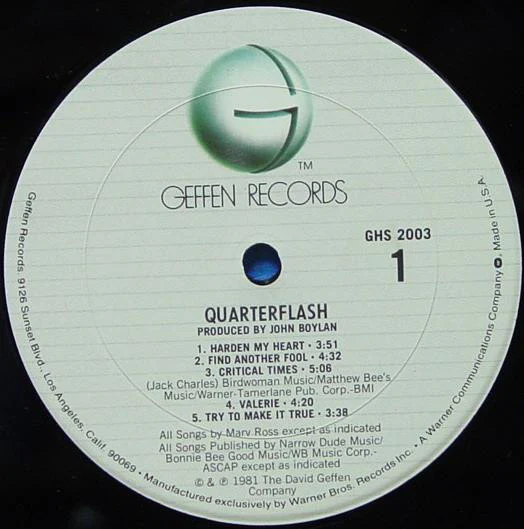 Quarterflash - Quarterflash (LP, Album, Club, CRC) (Very Good Plus (VG+)) - Image 3