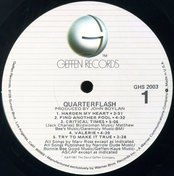 Quarterflash - Quarterflash (LP, Album) (Very Good Plus (VG+)) - Image 3