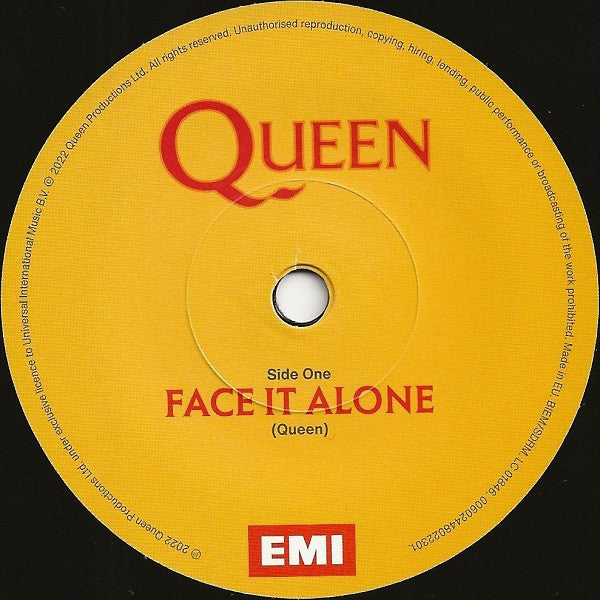 Queen - Face It Alone (7", Single) (Mint (M)) - Image 4