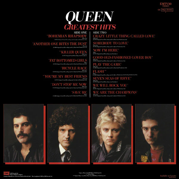 Queen - Greatest Hits (LP, Comp, No ) (Very Good Plus (VG+)) - Image 2