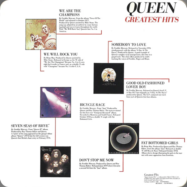 Queen - Greatest Hits (LP, Comp, No ) (Very Good Plus (VG+)) - Image 5