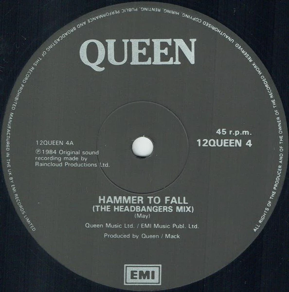 Queen - Hammer To Fall (12", Single) (Near Mint (NM or M-)) - Image 3