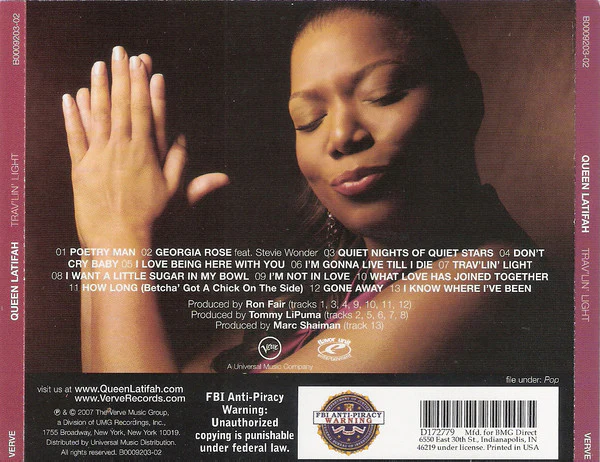 Queen Latifah - Trav'lin' Light (CD, Album) (Near Mint (NM or M-)) - Image 4