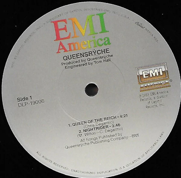 Queensrÿche - Queensrÿche (12", EP, Jac) (Near Mint (NM or M-)) - Image 3