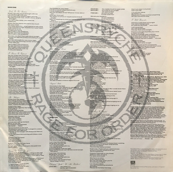 Queensrÿche - Rage For Order (LP, Album, Bla) (Near Mint (NM or M-)) - Image 5