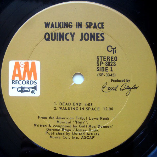 Quincy Jones - Walking In Space (LP, Album, Pit) (Good Plus (G+)) - Image 5