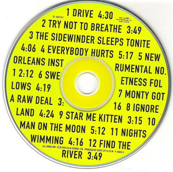 R.E.M. - Automatic For The People (CD, Album, Club, BMG) (Very Good Plus (VG+)) - Image 3