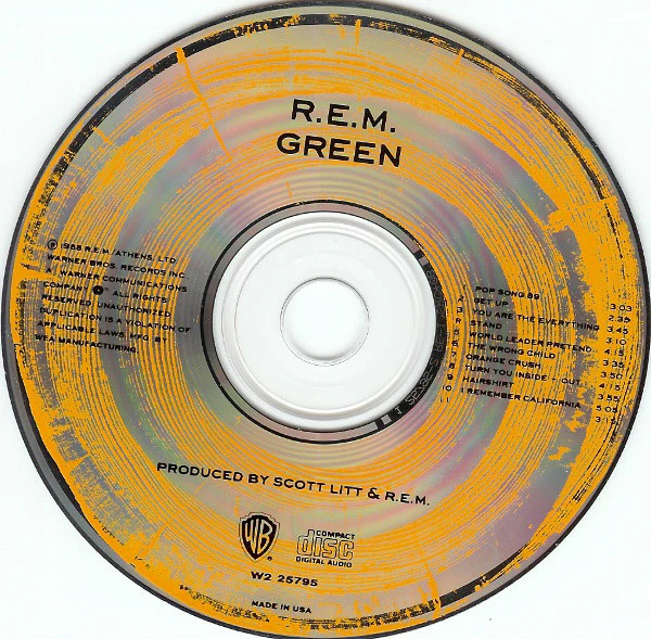R.E.M. - Green (CD, Album, Club, CRC) (Very Good Plus (VG+)) - Image 3