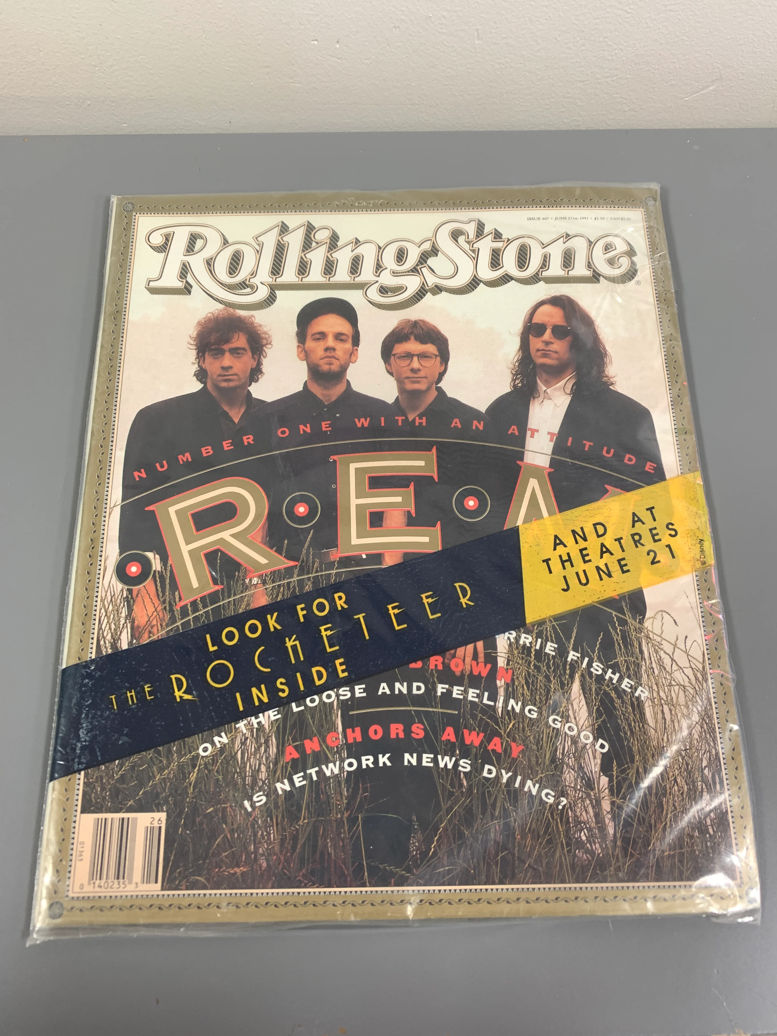 Rolling Stone Magazine R.E.M. with Rocketeer Poster ! * Sealed !!!!!