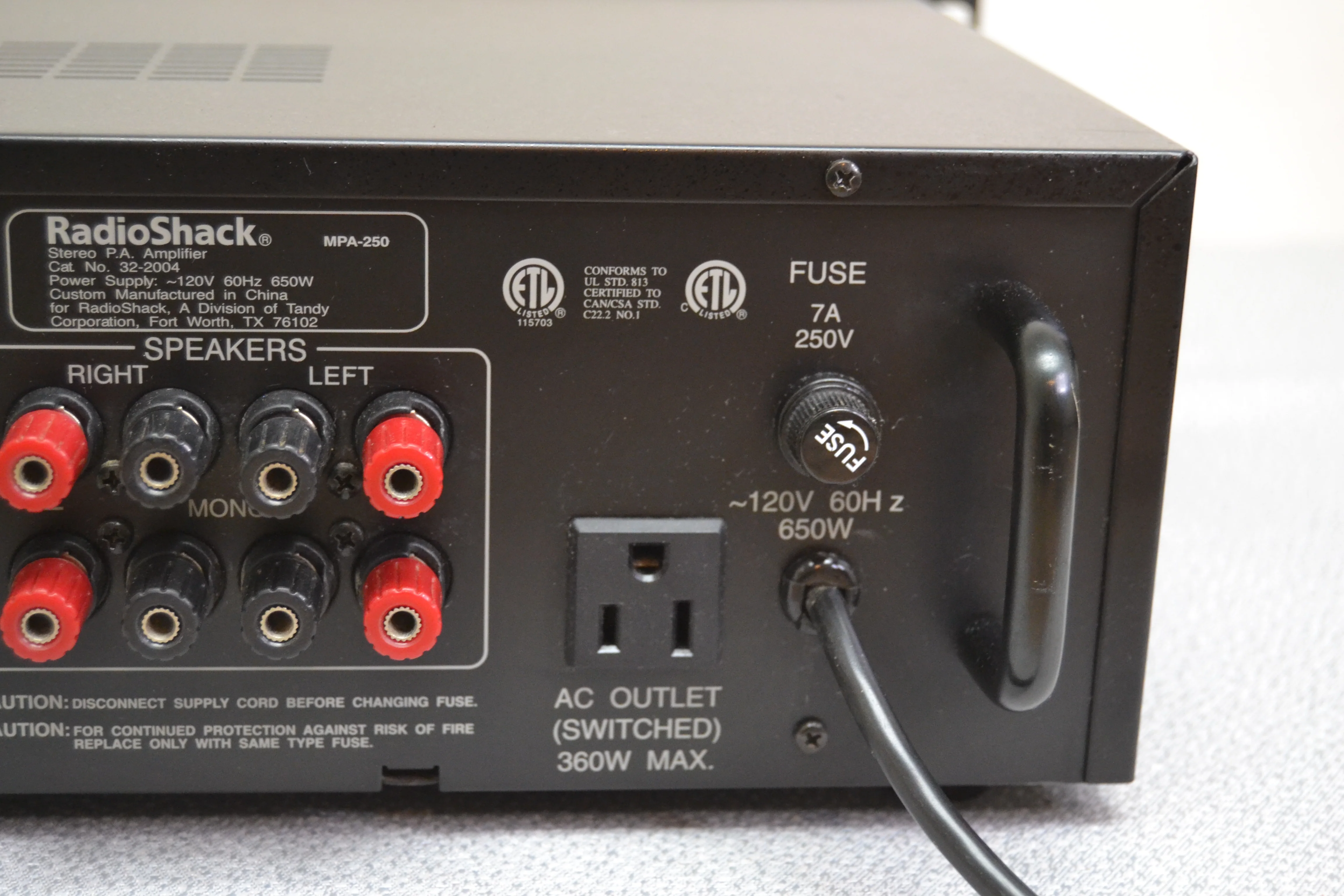 Radio Shack MPA-250 Stereo Power Amplifier - Image 12