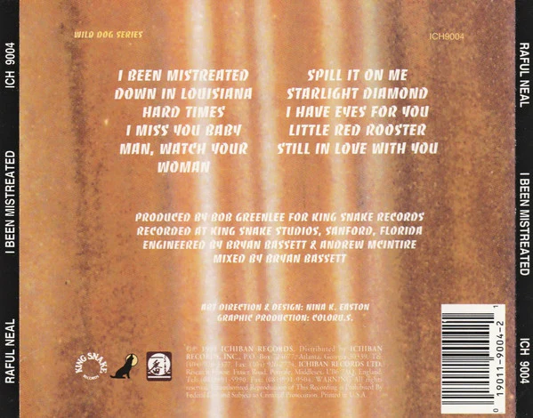 Raful Neal - I've Been Mistreated (CD) (Near Mint (NM or M-)) - Image 2