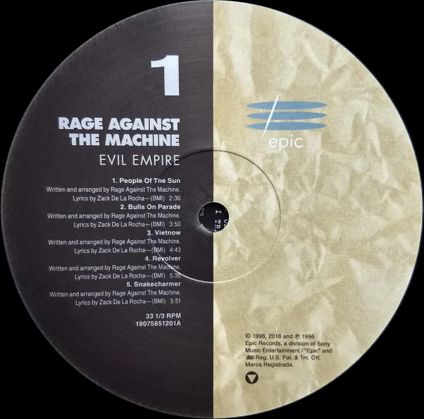 Rage Against The Machine - Evil Empire (LP, Album, RE, RM, 180) (Near Mint (NM or M-)) - Image 3