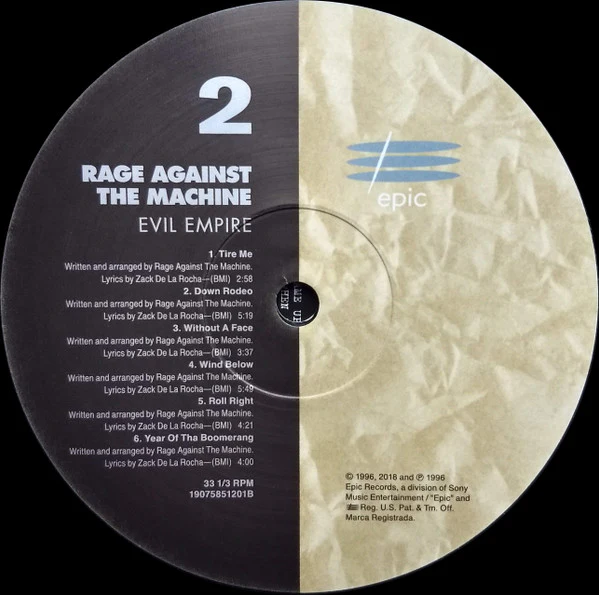 Rage Against The Machine - Evil Empire (LP, Album, RE, RM, 180) (Near Mint (NM or M-)) - Image 4