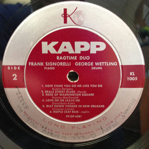 Ragtime Duo - Keys And Skins (LP, Mono) (Very Good Plus (VG+)) - Image 4